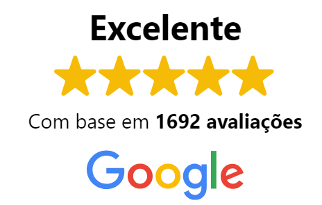 Avaliação Excelente com cinco estrelas no Google